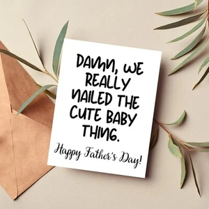 Cute Fathers Day Card for Husband or Boyfriend - Picture 1 of 2