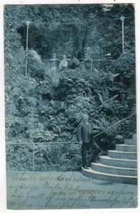 AK Solingen,Restaurant Altenbau,Aufgang zum Garten 1913 - Picture 1 of 2