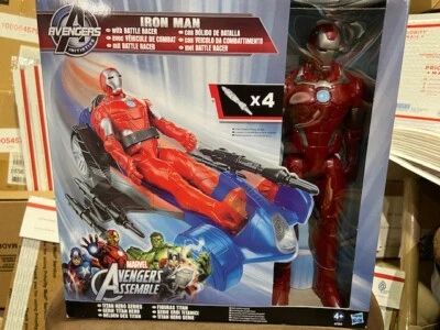 Marvel Iron Man con Battle Racer Avengers Assemble Hasbro Titan Hero Series. Foto 1 de 3