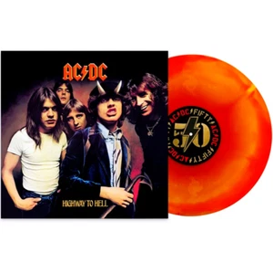 AC/DC Highway to Hell 50th Anniversary Exclusive Hellfire Red/Gold Vinyl LP NEW - Picture 1 of 7