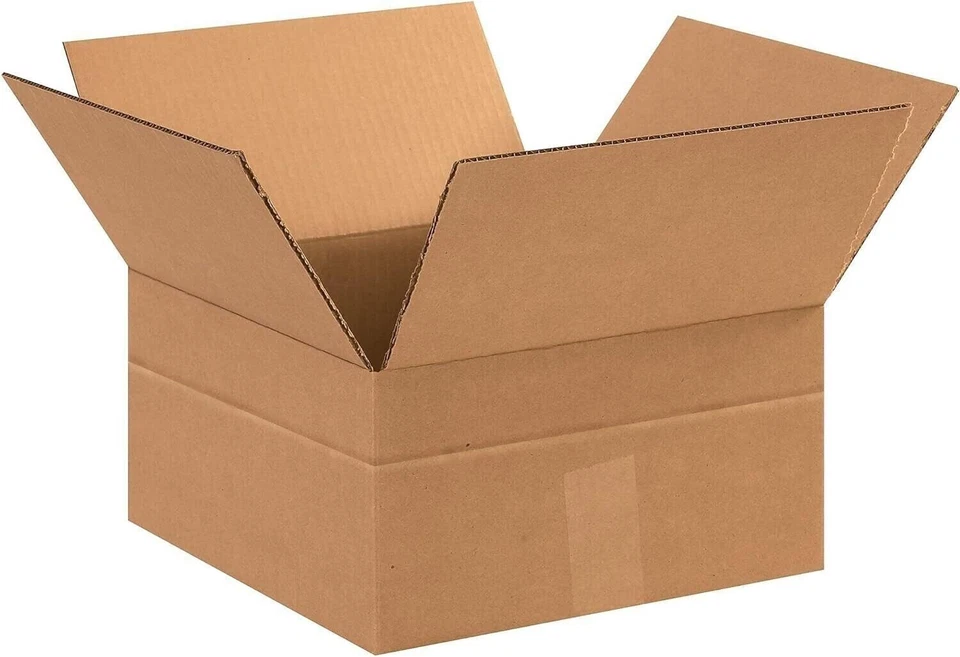 25 12" x 12" x 4" Multi-Depth Corrugated Boxes - Image 1 of 1