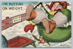 Postcard I'm Putting on Weight Comic Card - Picture 1 of 2