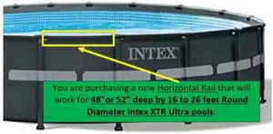 Intex Ultra XTR Horizontal Top Rail 24' X 52" Round Pool - Picture 1 of 5
