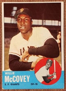 1963 Topps #490 Willie McCovey San Francisco Giants Original Baseball Card