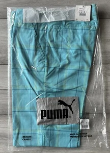 Puma Golf Ladies 11'' Tech Plaid Golf Shorts UK 12 Blue Radiance RRP £50 - Bild 1 von 7