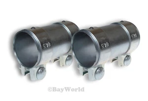 2x Auspuff Rohrverbinder Auspuff 60x64,5x125mm Universal Doppelschelle Rohr 60mm - Bild 1 von 3