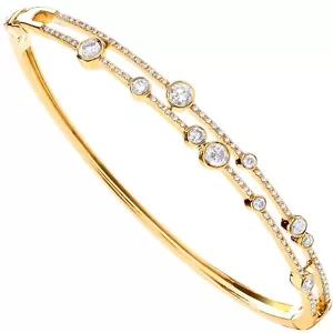 18ct Yellow Gold 1.00ctw Dress Diamond Bangle - Picture 1 of 3