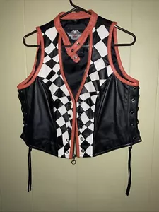 Gilet Harley Davidson XL pelle strada maiale foderato CATWALK Halter 97078-05VW 2005 - Foto 1 di 19