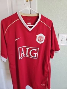 VTG 1996 R Giggs 11 FC Manchester United Home Nike Dry Fit Red XL Soccer Jersey - Picture 1 of 22