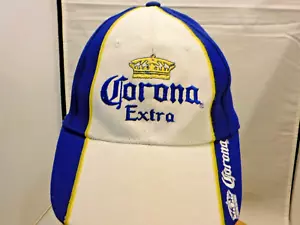 Corona Extra Beer Blue White Yellow Adjustable Embroidered w/logo Cap Hat - Picture 1 of 6