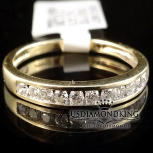 New Ladies 10K Yellow Gold Round Cut Diamond Ring Engagement Wedding Band .25Ct - Picture 1 of 10