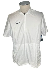 🏈🔥Nike Men’s White Half-Zip Training Jacket- Size M Lightweight & Breathable - Picture 1 of 6