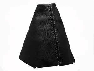 Grau Faden Echtleder Schaltmanschette Schaltsack Für VOLKSWAGEN EOS 2006-2015 - Picture 1 of 1