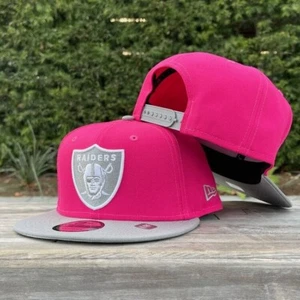 Las Vegas Raiders New Era Two-Tone Color Pack 9FIFTY Snapback Hat PINK / GRAY - Picture 1 of 5