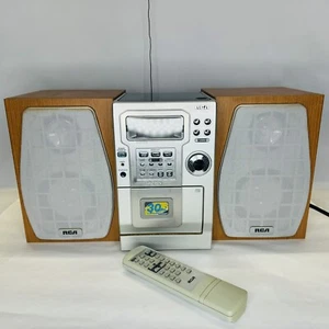 RCA Compact Stereo System RS2001 CD Cassette Player w/ Remote Power Cord WORKS - Picture 1 of 13