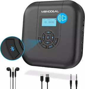 CD Player Tragbar, Tragbarer Bluetooth, Wiederaufladbar mit Lautsprecher und FM - Bild 1 von 8
