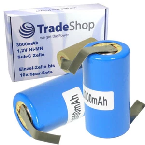 Lot Offer: Sub-C 3000mAh 1.2V Z Solder Flag High Current Industrial Grade Resistant - Picture 1 of 7