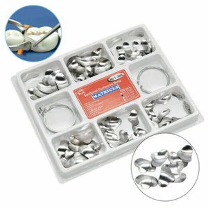 100Pcs/Pack Dental Metal Matrices Sectional Contoured Matrix Refill Soft Band - Picture 1 of 12