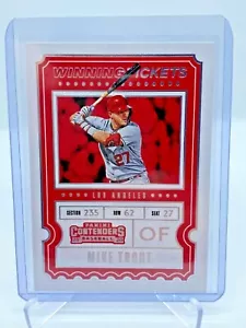 2020 Panini Contenders Mike Trout Winning Ticket WT-7 Los Angeles Angels GOAT - Picture 1 of 2