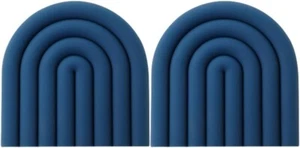 Silicone Trivets - Set of 2 Nordic Rainbow Pot Stands for Worktops & Saucepans - Picture 1 of 3