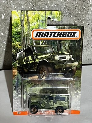 火柴盒 1968 丰田 Land CRUISER FJ40 2017 迷彩系列迷彩绿色 DVL49 — 第 1/4 张图片