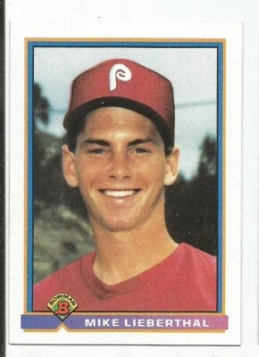 MIKE LIEBERTHAL 1991 BOWMAN ROOKIE CARD MINT CONDITION - Image 1 of 2