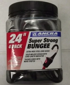 Ancra 95709 Super Strong Bungee Cords Gray 4-Pack 24-Inch - Picture 1 of 1