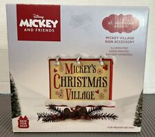 NEW 2023 St Nicholas Square Mickey’s Christmas Village Sign Accessory Disney