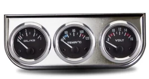 52 mm bezel, voltmeter, water thermometer, oil pressure gauge (chrome) - Picture 1 of 4