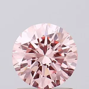 Anello di fidanzamento 1 ct rosa intenso diamante rotondo coltivato laboratorio - Foto 1 di 4