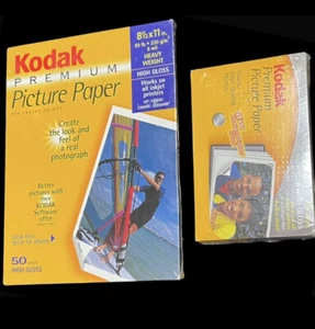 New Kodak Premium Photo Paper Glossy 8.5" x 11" 50 Sheets & 4" x 6" 75 Sheets - Bild 1 von 9