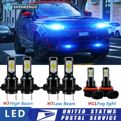 Combo de faros LED y bombillas antiniebla para Land Rover Range Rover Sport 06-09 8000K Foto 1 de 4