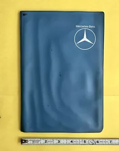 VTG MERCEDES-BENZ OWNER'S MANUAL DOCUMENTS POUCH SLEEVE BLUE 1960s ORIGINAL - Picture 1 of 4