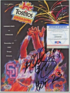MICHAEL BISHOP Signed 1997 Fiesta Bowl Program MVP Kansas State PSA COA HOF 2023 - Picture 1 of 1