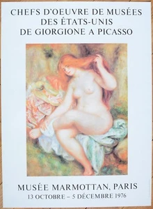 PIERRE-AUGUSTE RENOIR EXHIBITION ART POSTER PRINT MUSEE MARMOTTAN 1976 VINTAGE - Picture 1 of 23