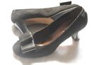 Taryn Rose Womens Black Suede  Leather Bow Pumps Shoes Size 36 US  6 retail $259