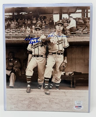 Boston Braves Warren Spahn & John Sain Signed 8x10 Photo COA - Image 1 of 3