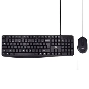 Klawiatura Ewent EW3007 czarna Qwerty hiszpańska - Zdjęcie 1 z 2