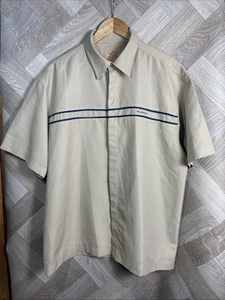 THOM BROWNE Thomas 2XL Short Sleeve Button Up Twin Needle Beige Check Modal Mix - Picture 1 of 10