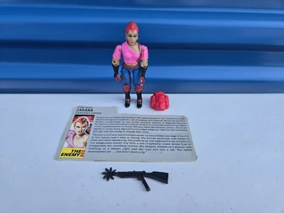 VINTAGE HASBRO 1986 G.I JOE COBRA ACTION FIGURE ZARANA W/ EARRING VAR. COMPLETE - Image 1 of 4