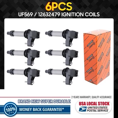 Bobina de encendido 6 piezas UF569 (12632479) para GMC Acadia 2007-2008 reemplazo genuino Foto 1 de 4