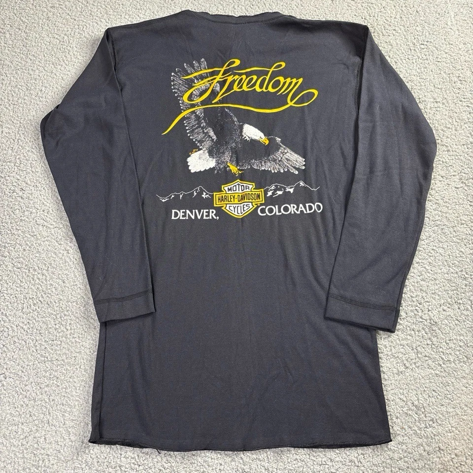 VTG 1983 Harley Davidson Deadstock Denver Freedom Eagle Old Timer XL Shirt NOS - Image 1 of 4