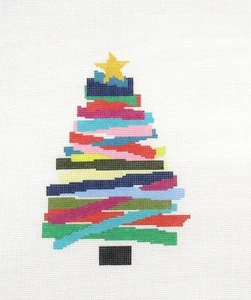 Cabell Stitchery Stackable Muliti Christmas Tree Handpainted Needlepoint Canvas - Picture 1 of 1