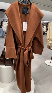 ZARA BNWT 2025. BROWN WOOL LONG BELTED COAT LIMITED EDITION. 7522/253/700 - Picture 1 of 7