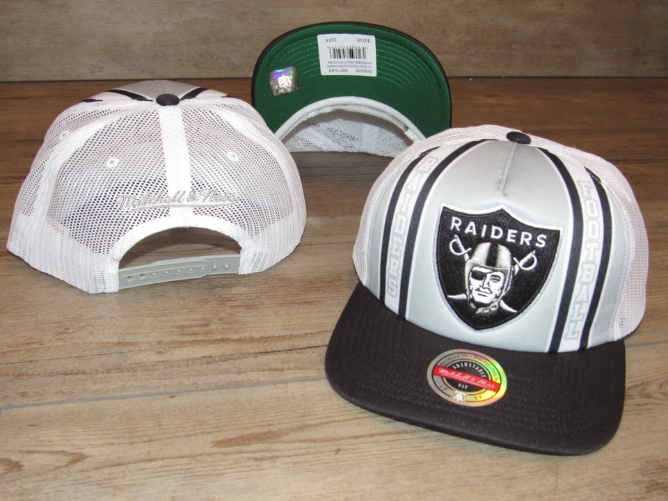 Mitchell & Ness Las Vegas Raiders Espuma Frontal Malla Snapback Camionero Gorra Gorra Para Hombre Foto 1 de 1