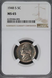 1948 S Jefferson Nickel NGC MS65 *DoubleJCoins* 9005-46 - Picture 1 of 3