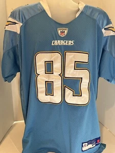 San Diego Chargers Antonio Gates Vintage Reebok Autentica Maglia Blu Cipria TG 52 - Foto 1 di 15