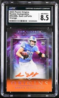 2023 Panini Origins Rookie Autographs #RASML Sam LaPorta  CGC 8.5 -1401020504094 - Image 1 of 2