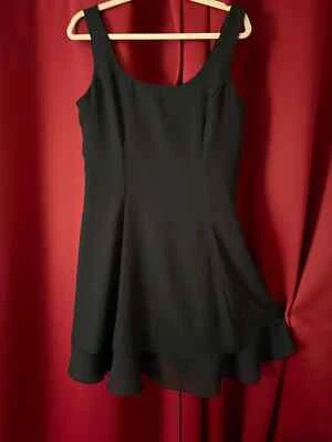 Vestido Negro Hampton Nites Vintage Talla 12 Sin Mangas Cóctel Fiesta Año Nuevo Foto 1 de 4