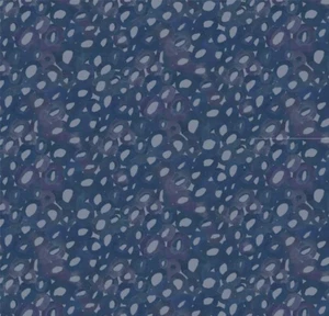 Meadow At Dusk Dark Blue Swirl Allover 100% Cotton Fabric 5537 by the half yard - Picture 1 of 4